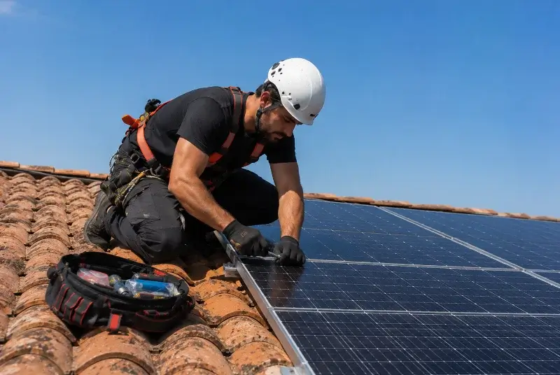 Maintenance et monitoring de panneaux solaires à la Merlatière